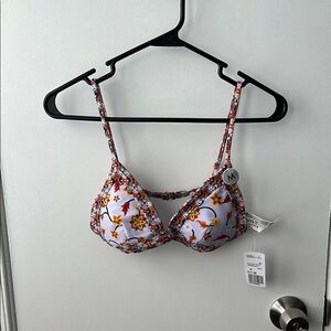 Floral Print Women's Bikini Top